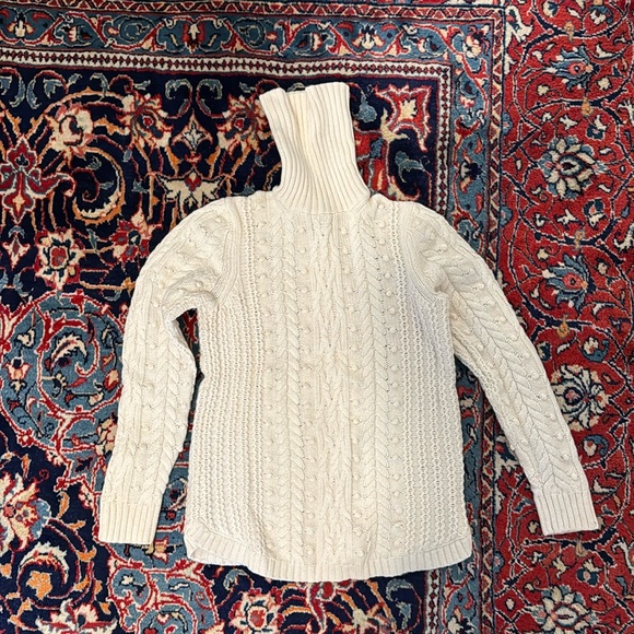 Gap Cream Turtle neck sweater wool/cotton blend - Picture 1 of 8
